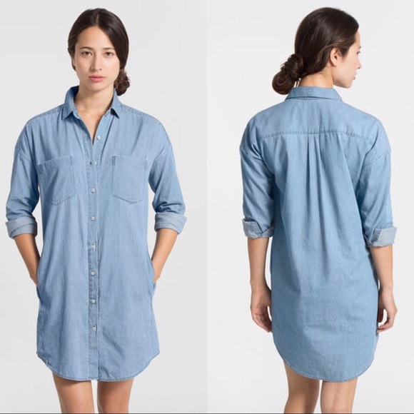 Everlane Dresses & Skirts - 🆕Everlane Chambray Light Denim Shirtdress XS